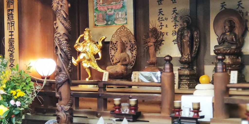 Temple altar visited on a karate history tour in Naha